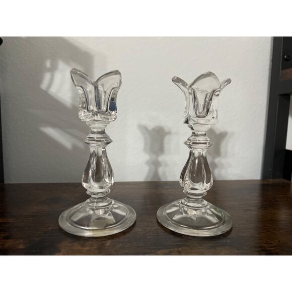 Vintage Tulip Candlestick set - Picture 1 of 3